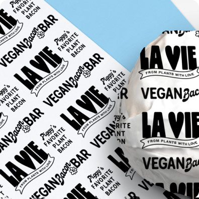 Emballage à burger vegan La Vie