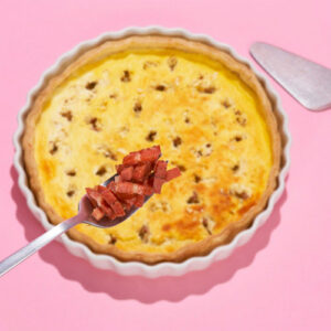 Quiche aux lardons vegan