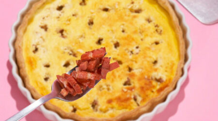 Quiche aux lardons vegan