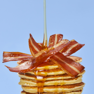 Recette de pancakes au bacon vegan